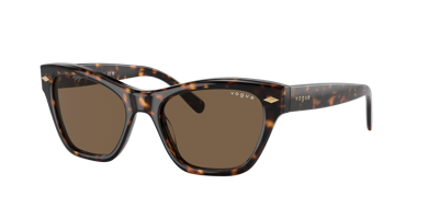 Shop Vogue Eyewear Woman Sunglasses Vo5445s In Dark Brown