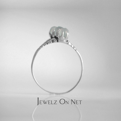 Pre-owned J.o.n 14k Gold Genuine Rainbow Moonstone June Birthstone Vintage Ring Fine Jewelry In Blue