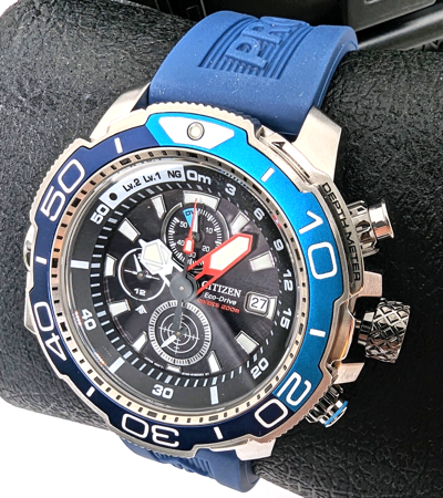 Pre-owned Citizen Promaster Aqualand Eco-drive Dive Watch Bj2169-08e