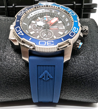 Pre-owned Citizen Promaster Aqualand Eco-drive Dive Watch Bj2169-08e