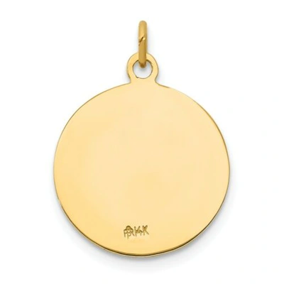 Pre-owned Goldia 14k Yellow Gold Polished Saint Andrew "pray For Us" Religious Medal Charm