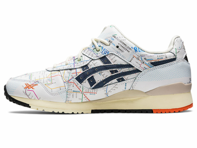 Pre-owned Asics Gel-lyte Iii 3 Og Atmos Tokyo Subway 1201a528-100 In White/ Peacoat
