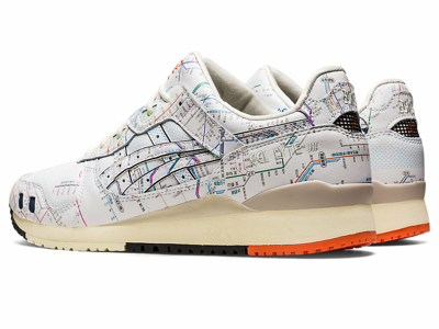 Pre-owned Asics Gel-lyte Iii 3 Og Atmos Tokyo Subway 1201a528-100 In White/ Peacoat