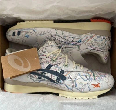 Pre-owned Asics Gel-lyte Iii 3 Og Atmos Tokyo Subway 1201a528-100 In White/ Peacoat