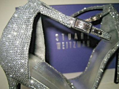 Pre-owned Stuart Weitzman $415  Us 8.5 M Nudist Open-toe Dress Sandals High Heels Shoes In Silver