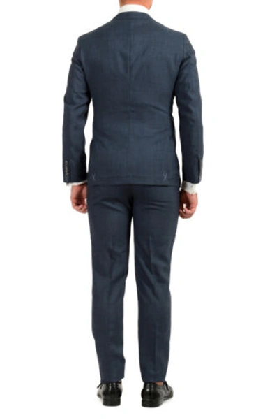 Pre-owned Hugo Boss Men's "t-novem/brite" Blue Mohair Wool Two Button Suit