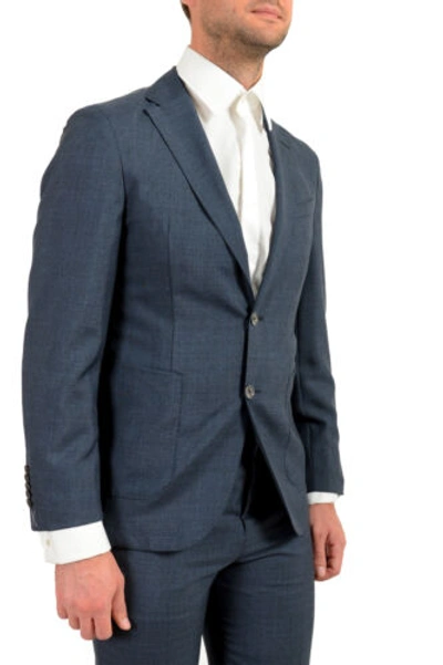 Pre-owned Hugo Boss Men's "t-novem/brite" Blue Mohair Wool Two Button Suit