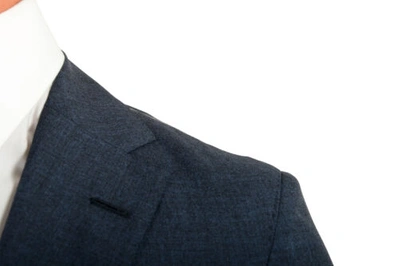 Pre-owned Hugo Boss Men's "t-novem/brite" Blue Mohair Wool Two Button Suit