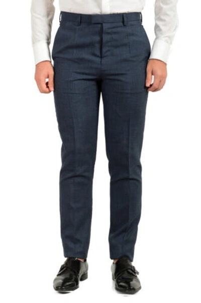 Pre-owned Hugo Boss Men's "t-novem/brite" Blue Mohair Wool Two Button Suit