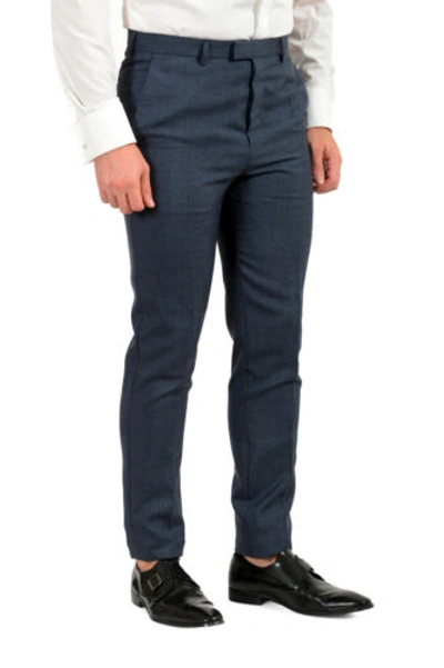Pre-owned Hugo Boss Men's "t-novem/brite" Blue Mohair Wool Two Button Suit