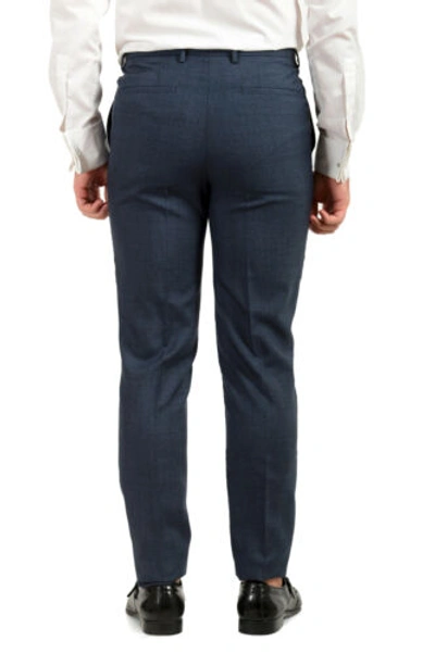 Pre-owned Hugo Boss Men's "t-novem/brite" Blue Mohair Wool Two Button Suit