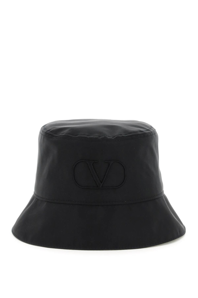 Shop Valentino Garavani Vlogo Signature Bucket Hat In Black