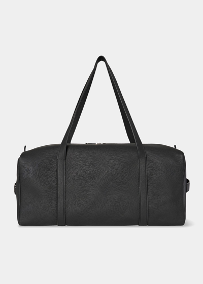 Shop The Row Gio Duffel Bag In Grained Calfskin In Black