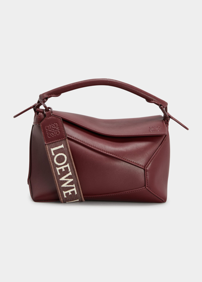 Shop Loewe Puzzle Edge Small Monochrome Shoulder Bag In Tea Dust