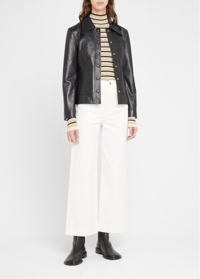 Shop Proenza Schouler White Label Mid-rise Wide-leg Pants In Off White