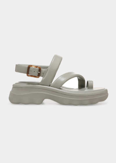 Shop Vince Santa Cruz Toe Ring Strappy Sandals In Pale Mist