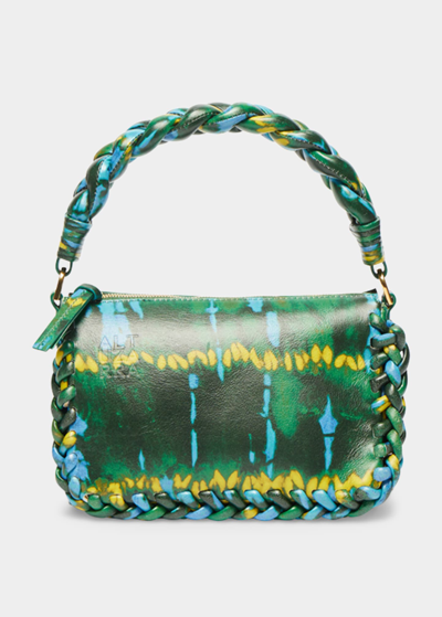 Shop Altuzarra Small Braided Dye Leather Top-handle Bag In Butterscotch