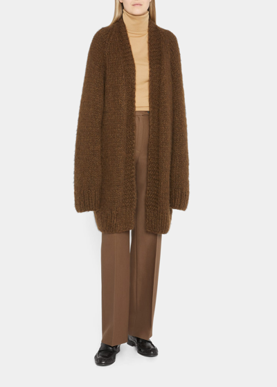 Shop The Row Linares Cashmere Long Cardigan In Brown