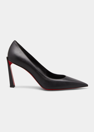 Shop Christian Louboutin Condora Leather Red Sole Pumps In Black