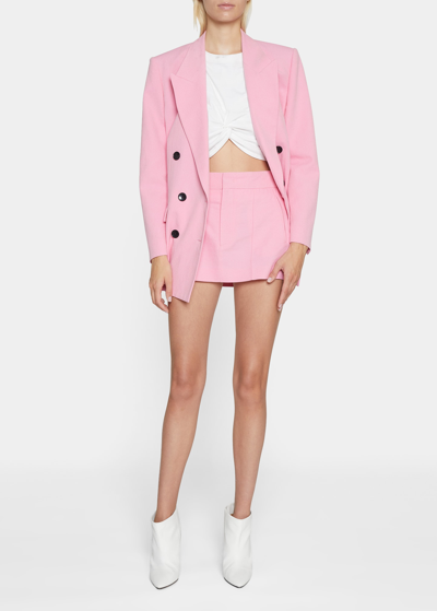Shop Isabel Marant Licoba Pintuck Mini Skirt In Pink