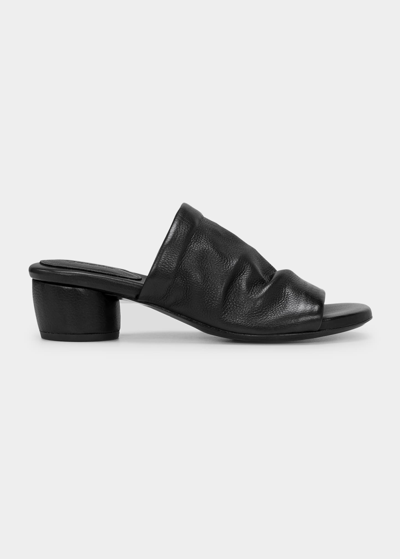 Shop Marsèll Otto Calfskin Slide Sandals In Black