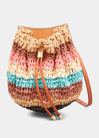 Shop Ulla Johnson Paloma Multicolor Woven Pouch Crossbody Bag