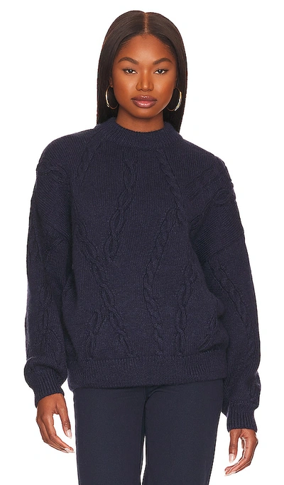 Shop Anine Bing Mike Sweater In Midnight Navy