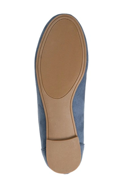 Journee Collection Womens Kavn Medium And Wide Width Comfort Insole Slip On Round Toe Ballet Flats In Blue