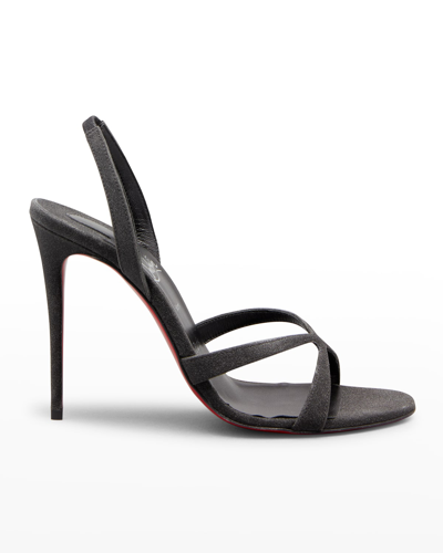 Shop Christian Louboutin Emilie Crisscross Red Sole Halter Sandals In Black