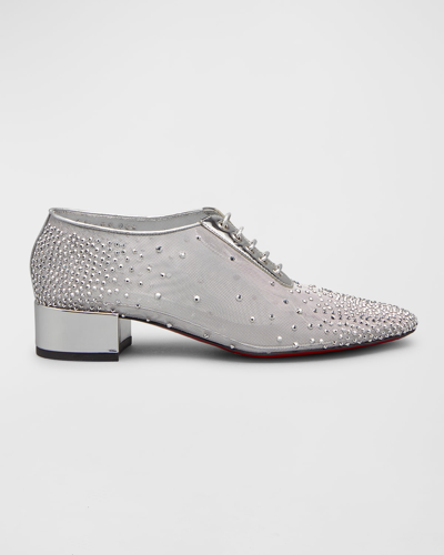 Silver red shop bottom loafers