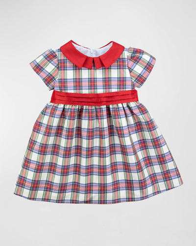 Shop Florence Eiseman Girl's Plaid Pleated Dress In Multi