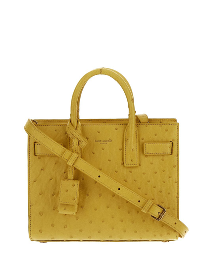 Shop Saint Laurent Sac De Jour Bag In Yellow