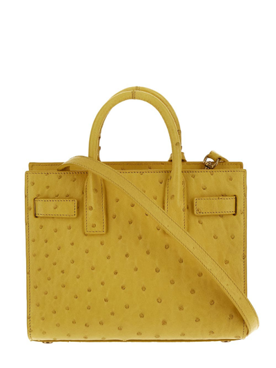 Shop Saint Laurent Sac De Jour Bag In Yellow