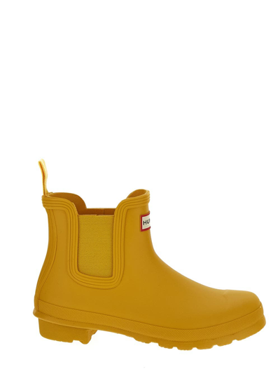 Shop Hunter Chelsea Boots In Yellow