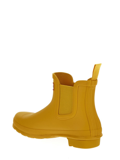 Shop Hunter Chelsea Boots In Yellow