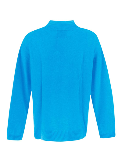 Shop Malebolge Viii Knit Mockneck Sweater In Blue