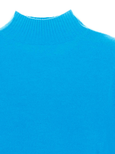 Shop Malebolge Viii Knit Mockneck Sweater In Blue