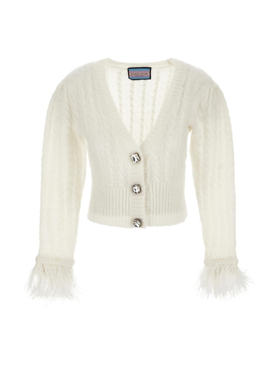 Shop Eleonora Gottardi White Knitted Cardigan