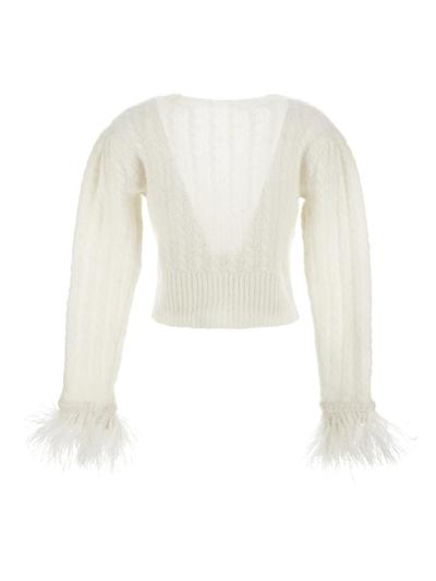Shop Eleonora Gottardi White Knitted Cardigan