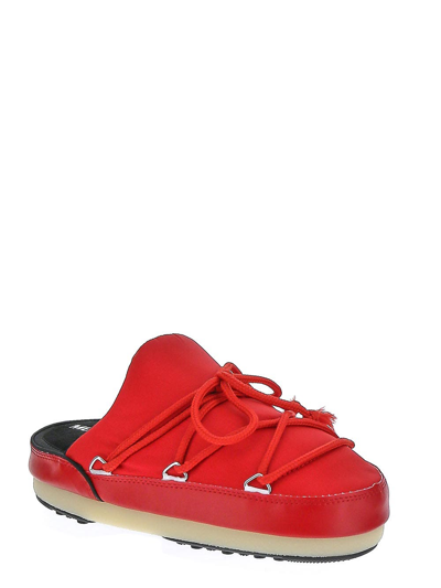 Shop Moon Boot Red Icon Mule In Nylon