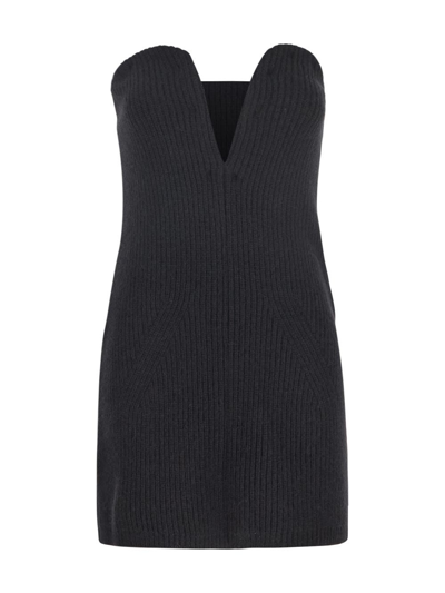 Shop Laneus Knit Dress In Black