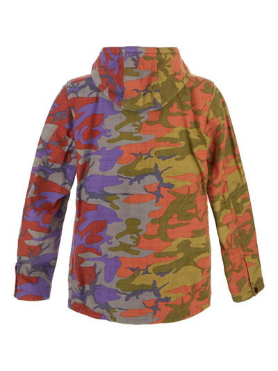 Shop Stone Island Camouflage Jacket In Multicolor