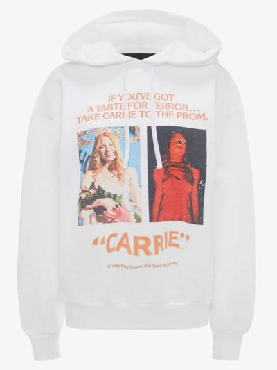Shop Jw Anderson Carrie - Poster Print Hoodie In White