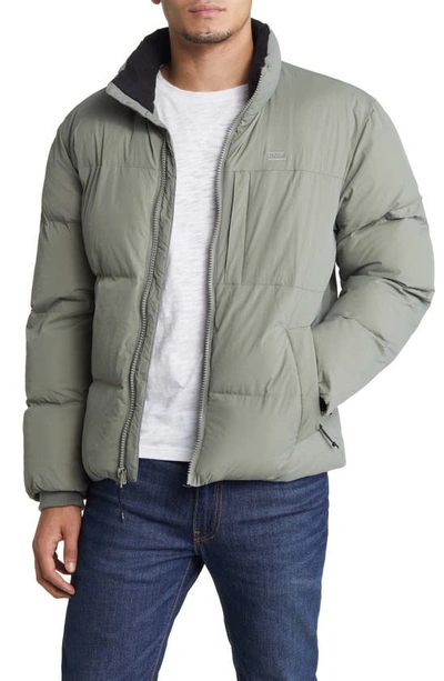 Shop Dockers Levi's Stand Collar Puffer Jacket In Tea Green