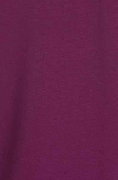 Shop Eileen Fisher Long Sleeve Crewneck Tunic Top In Sweet Plum