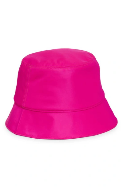 Shop Valentino Embroidered Vlogo Bucket Hat In Uwt - Pink Pp