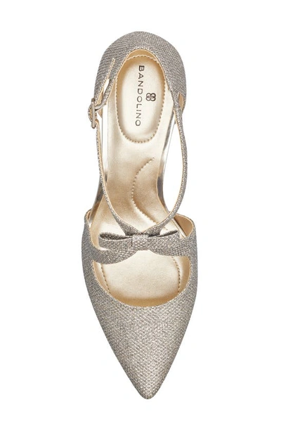 Bandolino Zeffer Womens Bow Metallic Pumps In Gold