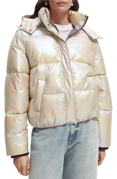 Scotch & Soda Technical Water Repellent Puffer Jacket In Multicolour |  ModeSens