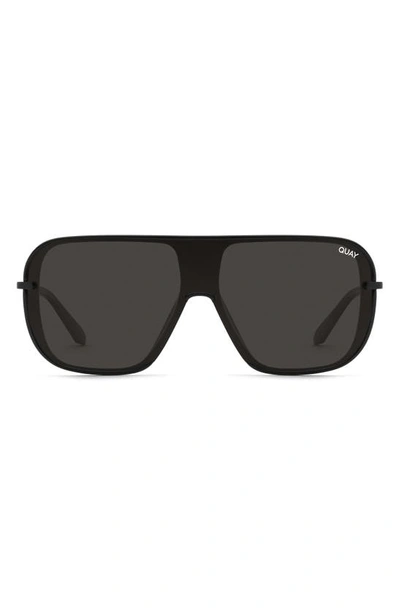Quay Take A Number 55mm Polarized Shield Sunglasses In Black | ModeSens