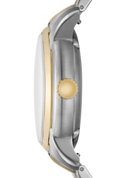 Shop Fossil Heritage Automatic Bracelet Watch, 43mm In Two-tone Silver/ Gold